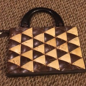 Vintage wood purse